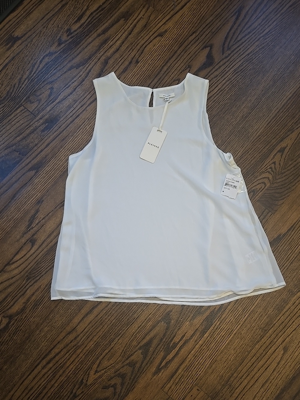 Pleione Ivory Sleeveless Layered Chiffon Camisole